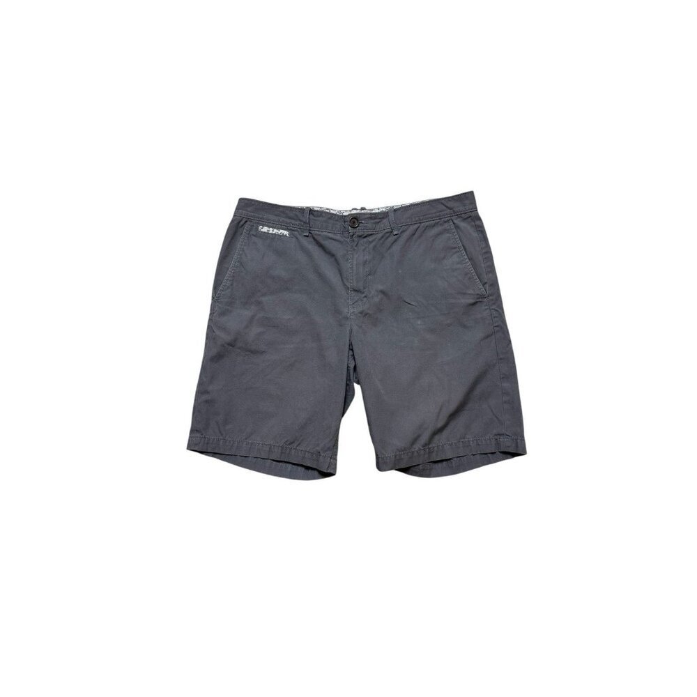 Original Penguin Mens Shorts Size 36 Gray Cotton Chino Casual 9” Inseam